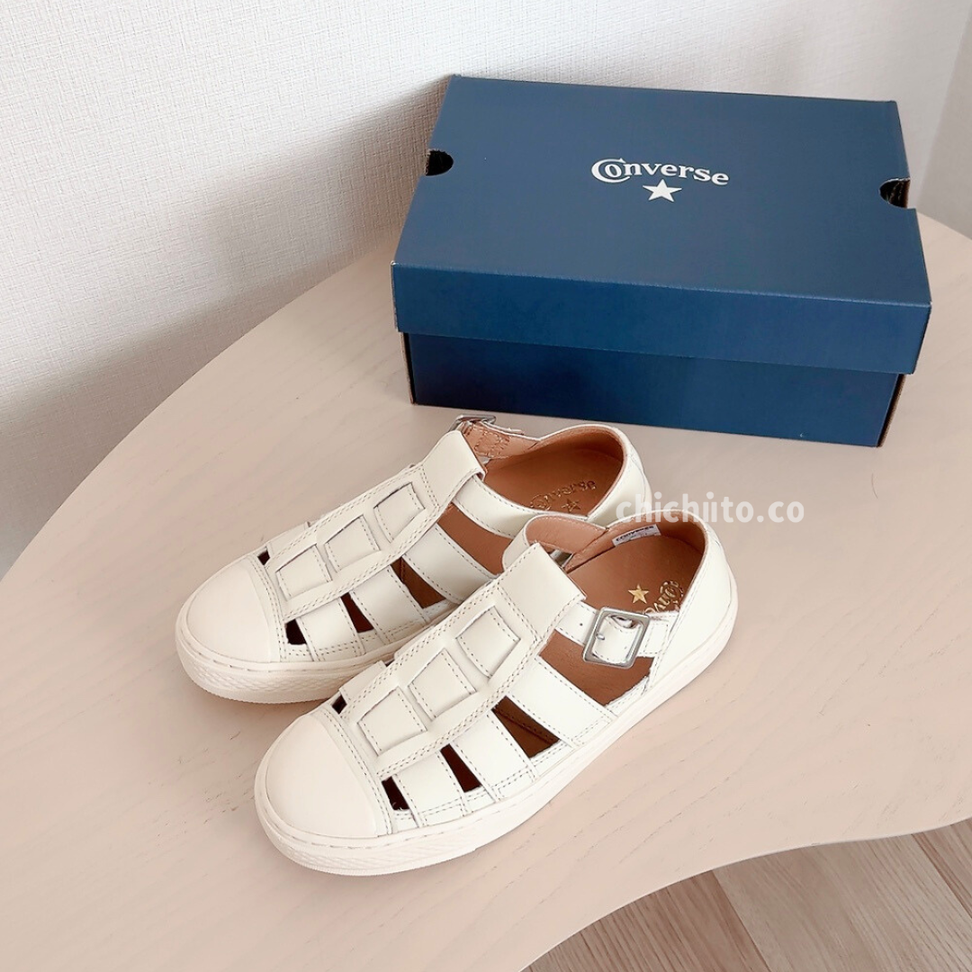 converse GURKHA 質感皮革編織涼鞋