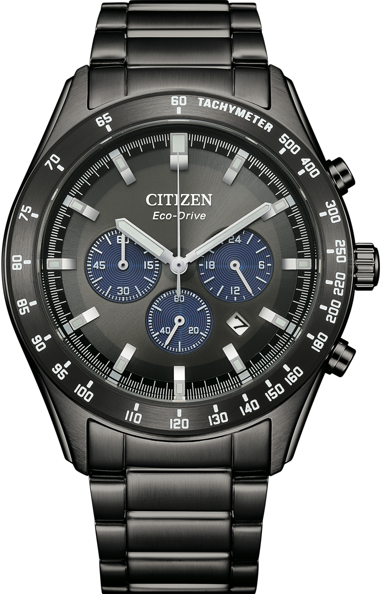 萬年鐘錶 - Citizen 星辰錶  PROMASTER  賽車風格三眼計時光動能男錶  CA4677-50H 錶徑43MM