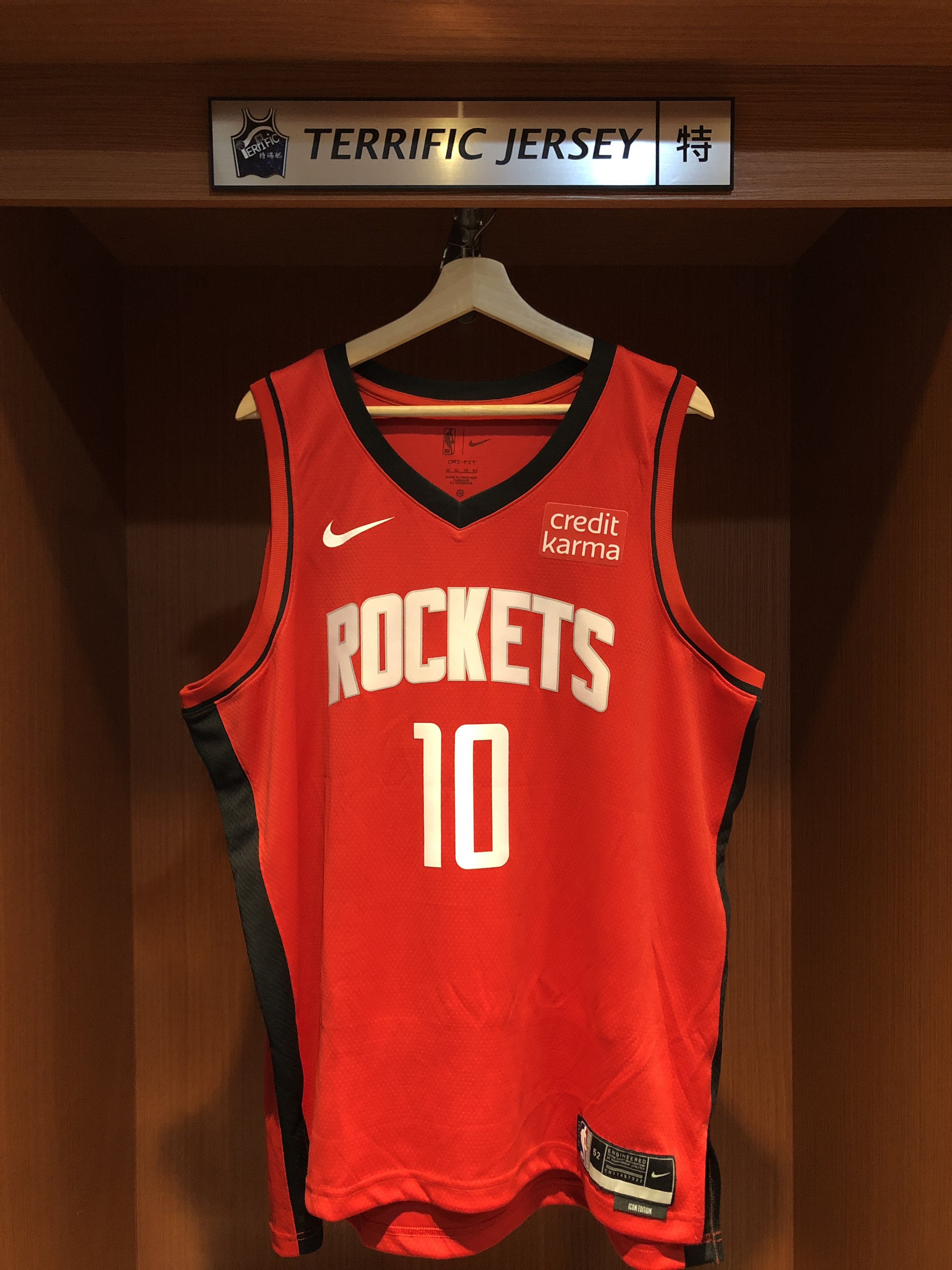 NBA球衣 Jabari Smith Jr. 休士頓火箭紅 Icon Nike Swingman 球迷版 熱轉印 含贊助商標 全新