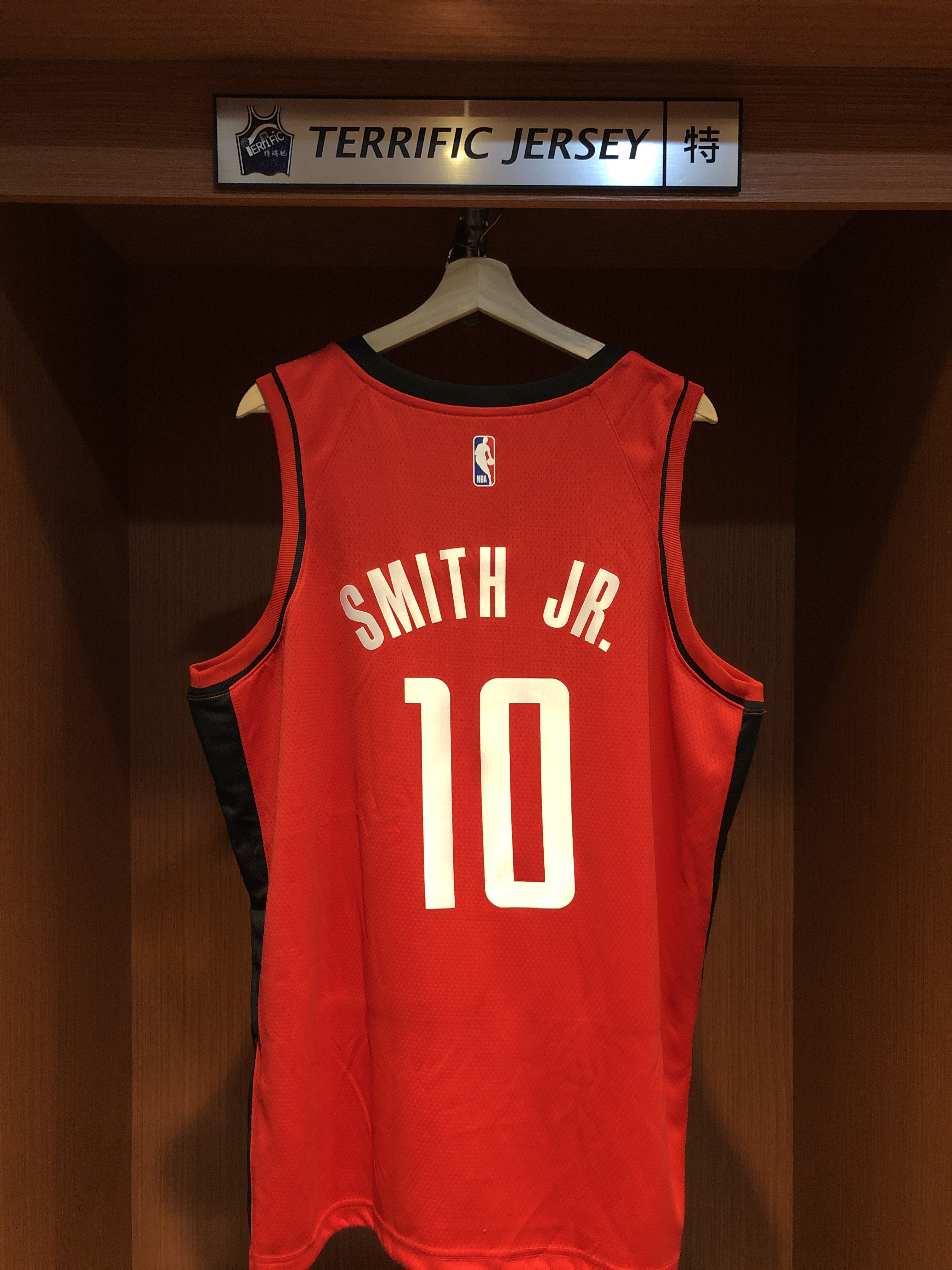 NBA球衣 Jabari Smith Jr. 休士頓火箭紅 Icon Nike Swingman 球迷版 熱轉印 含贊助商標 全新