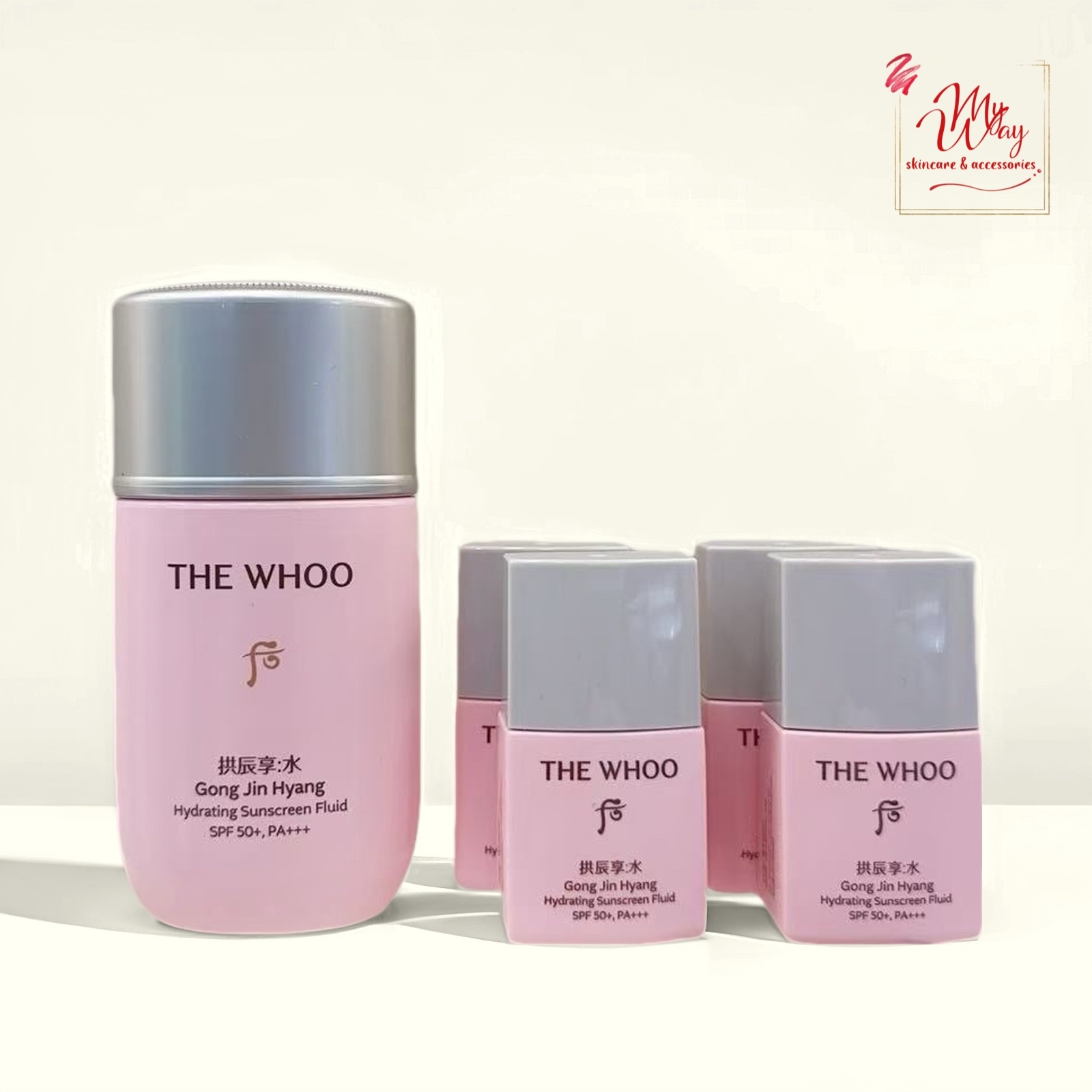The Whoo 后 拱辰享水妍防曬套裝 Gong Jin Hyang Hydrating Sunscreen Fluid SPF 50+, PA+++ 60ml+13ml*4