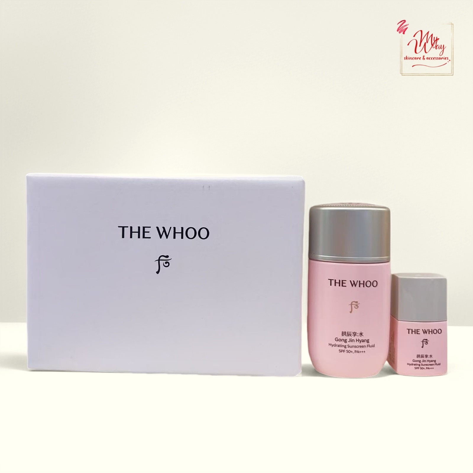 The Whoo 后 拱辰享水妍防曬套裝 Gong Jin Hyang Hydrating Sunscreen Fluid SPF 50+, PA+++ 60ml+13ml*4