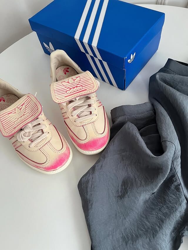 Adidas Originals Samba LT 奶油漸層粉 漫畫感 粉紅 塗鴉 翻鞋舌 長鞋舌 復古鞋 JR5998