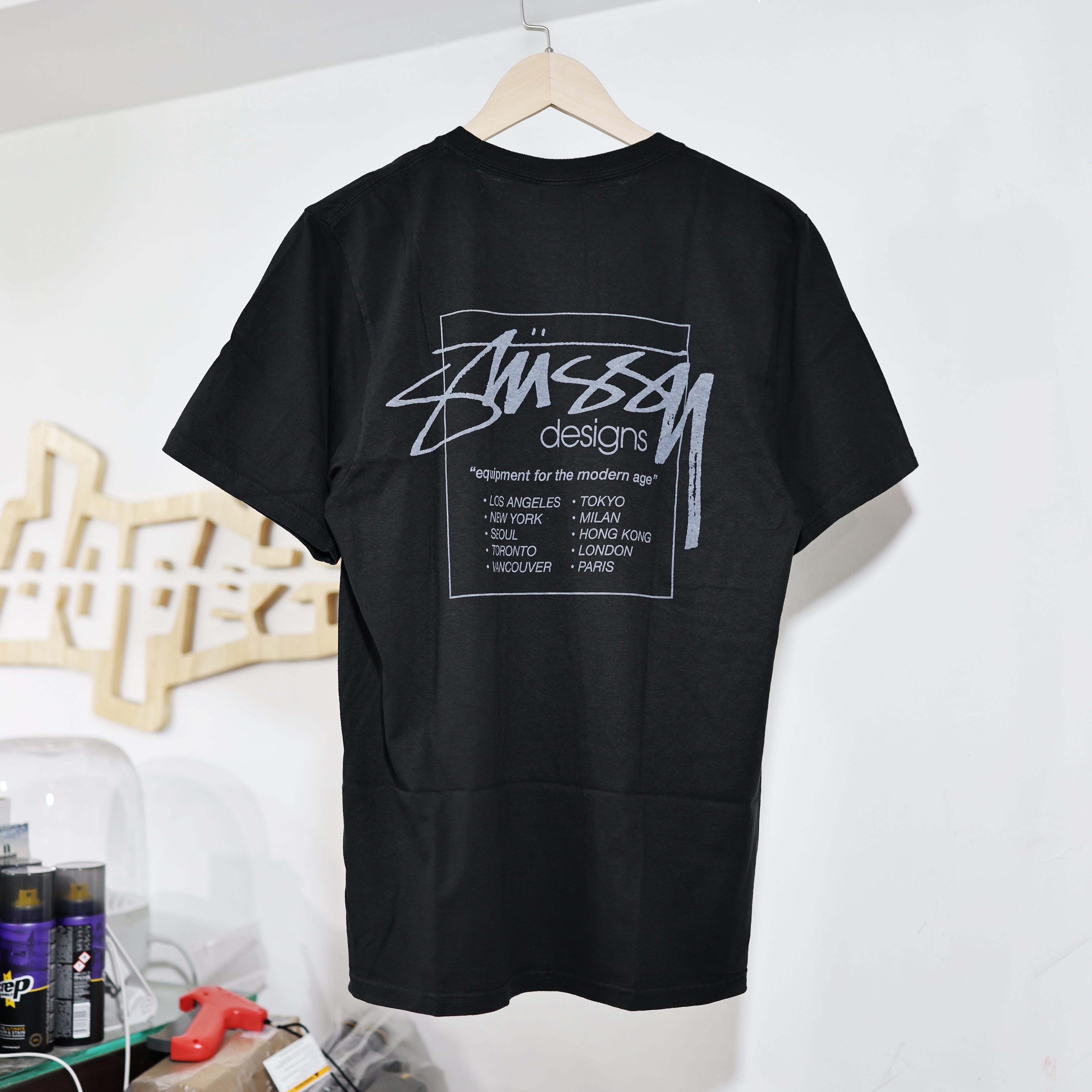 STÜSSY Modern Age Pigment Dyed T-Shirt Black