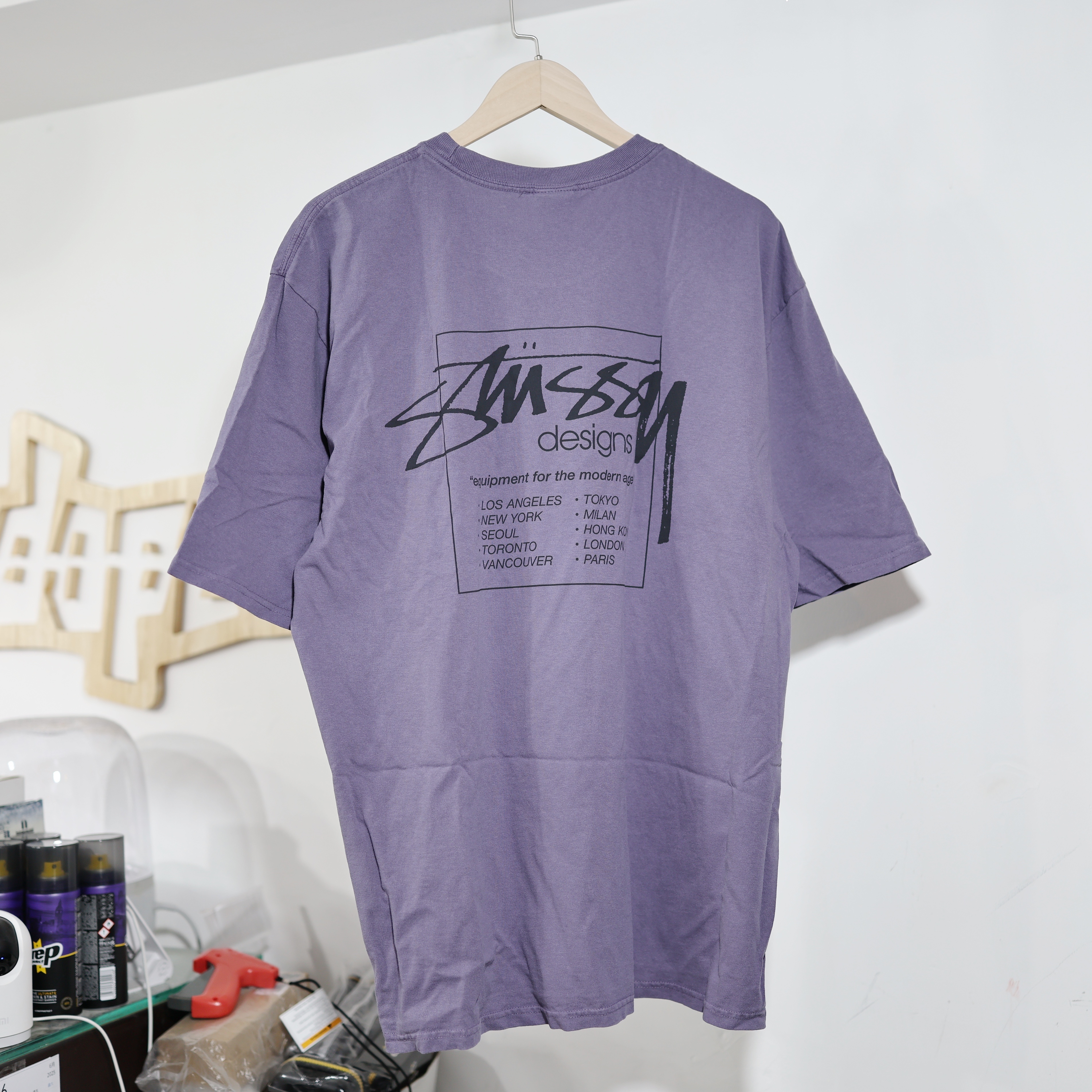 STÜSSY Modern Age Pigment Dyed T-Shirt Grape