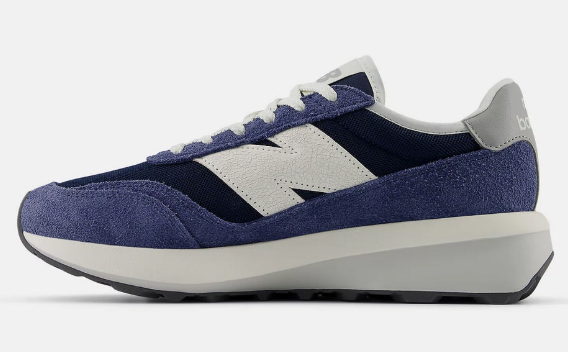 New Balance NB 370 系列 男女款 休閒運動鞋 藍黑配色 | 百搭舒適 日常通勤首選 | JUN25