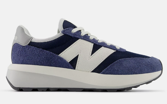 New Balance NB 370 系列 男女款 休閒運動鞋 藍黑配色 | 百搭舒適 日常通勤首選 | JUN25