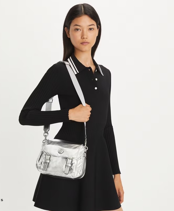 【預購】Tory Burch NYLON SMALL G061815 斜咩袋（銀色）