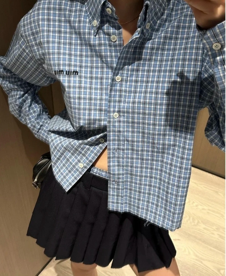 Miu Miu 格仔 長袖襯衫