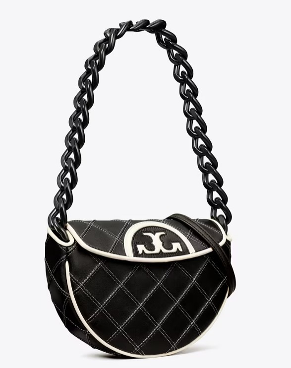 【預購】Tory Burch MINI FLEMING SOFT G061845 粗鏈單肩包（黑色）