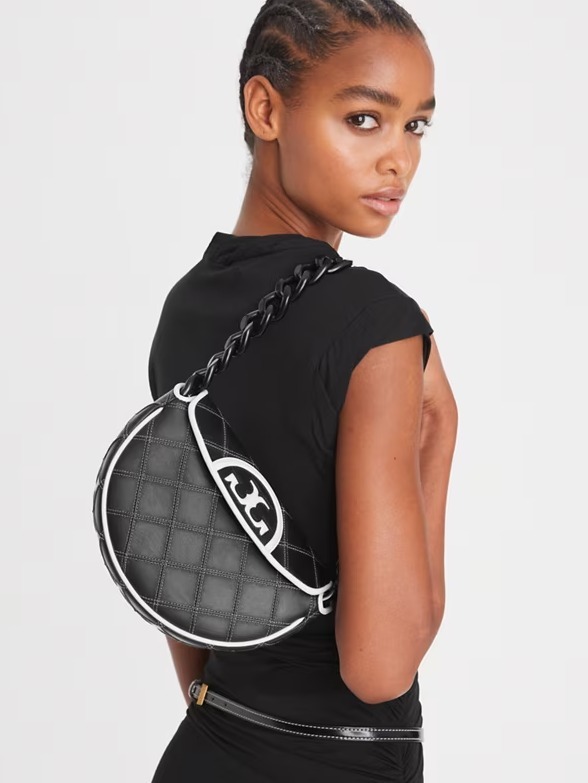 【預購】Tory Burch MINI FLEMING SOFT G061845 粗鏈單肩包（黑色）