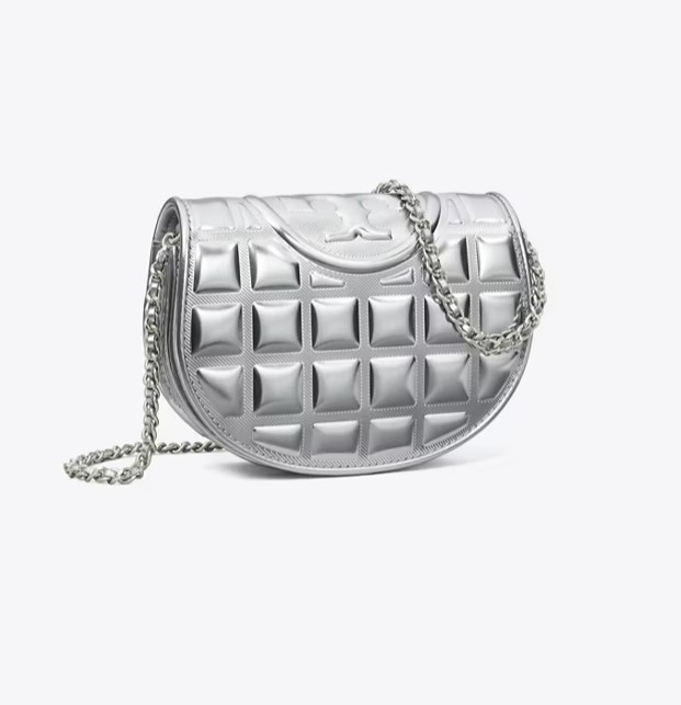 【預購】Tory Burch MINI FLEMING G061882 斜咩袋 (銀色)