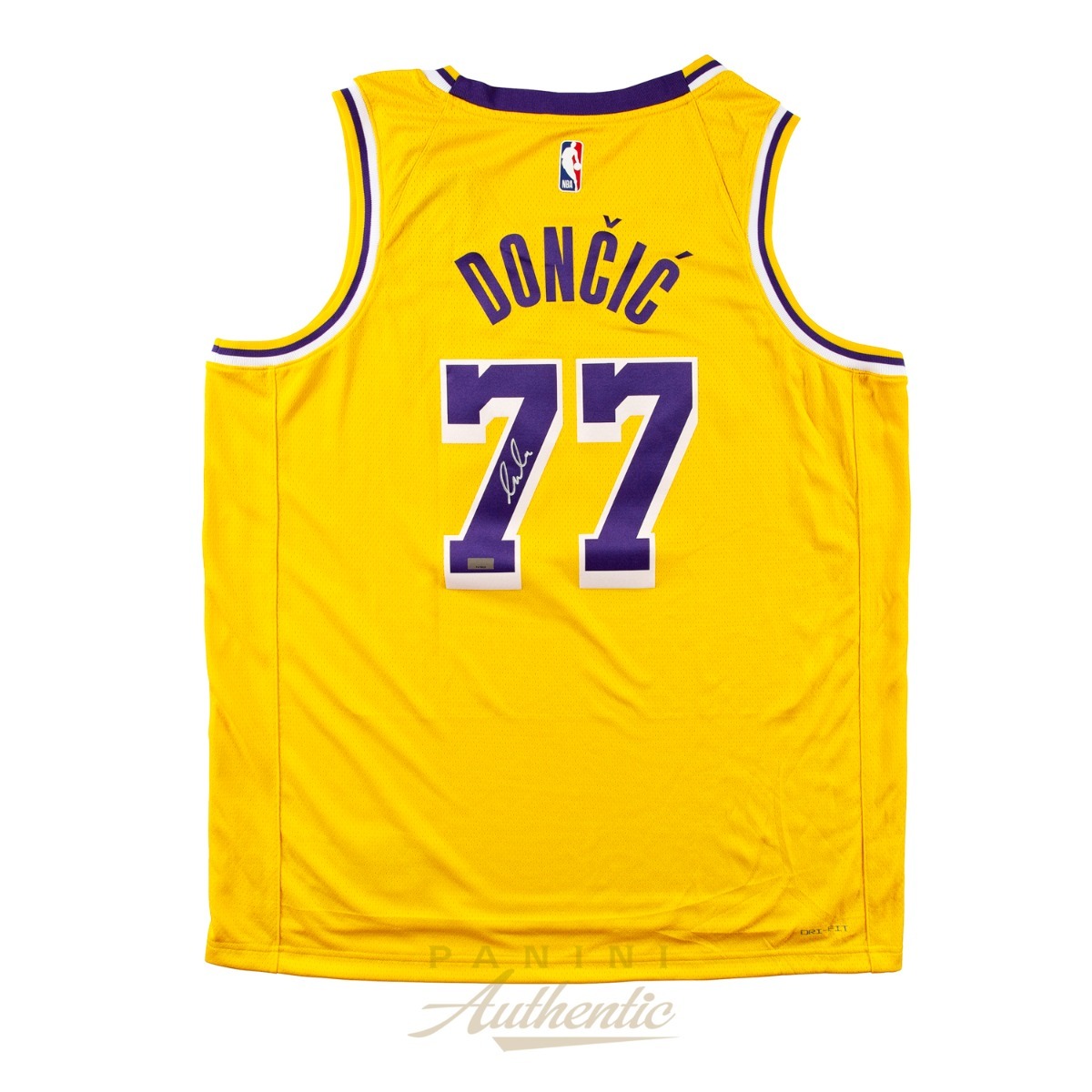 Luka Doncic Autographed Los Angeles Lakers Gold Nike Swingman Jersey
