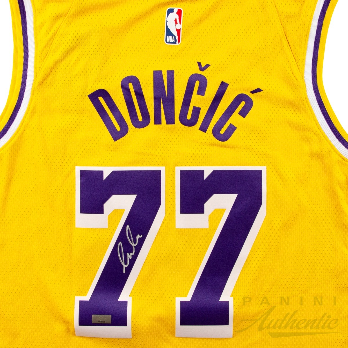 Luka Doncic Autographed Los Angeles Lakers Gold Nike Swingman Jersey