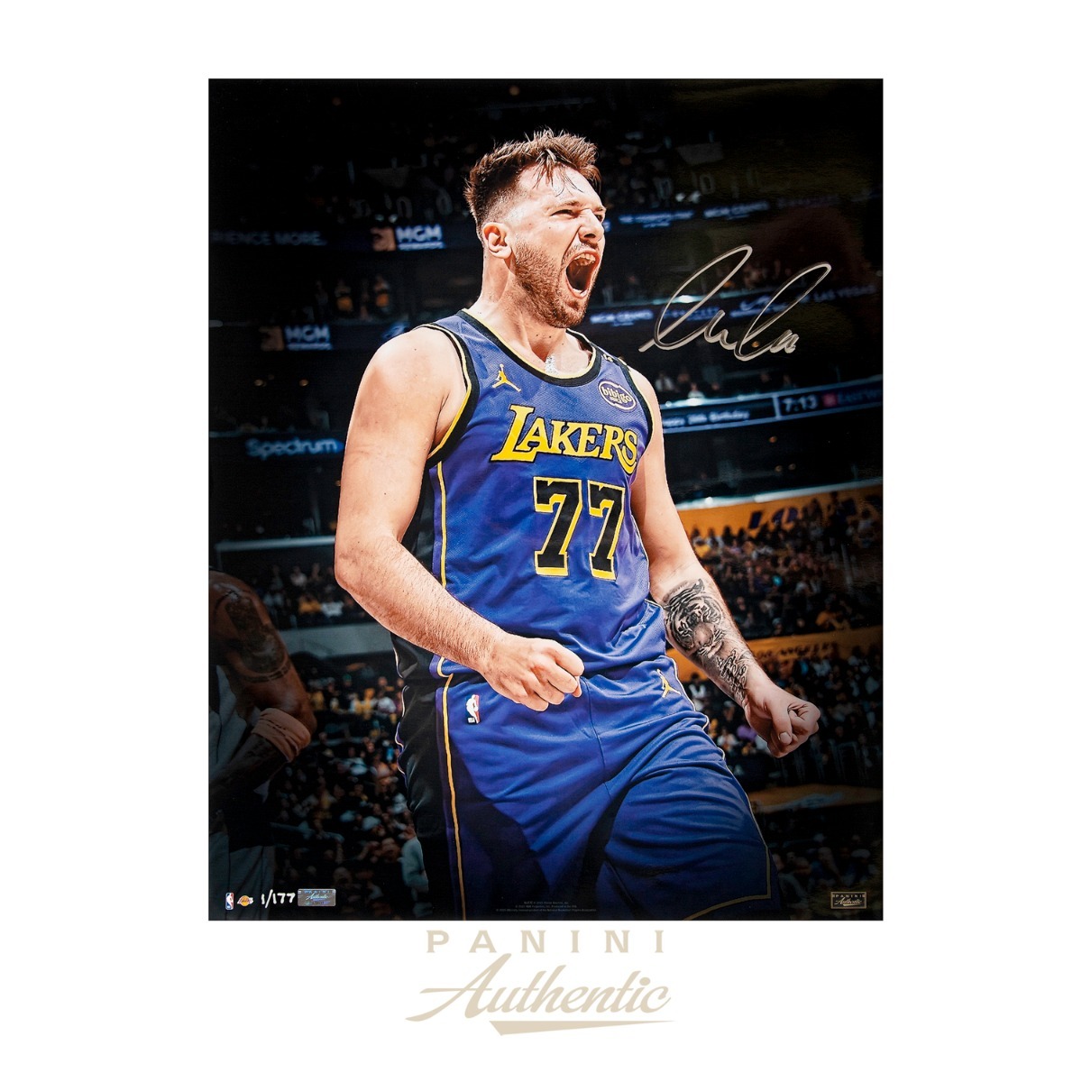 Luka Doncic Autographed 16x20 "Lake Show" Photograph ~Limited Edition to 177~