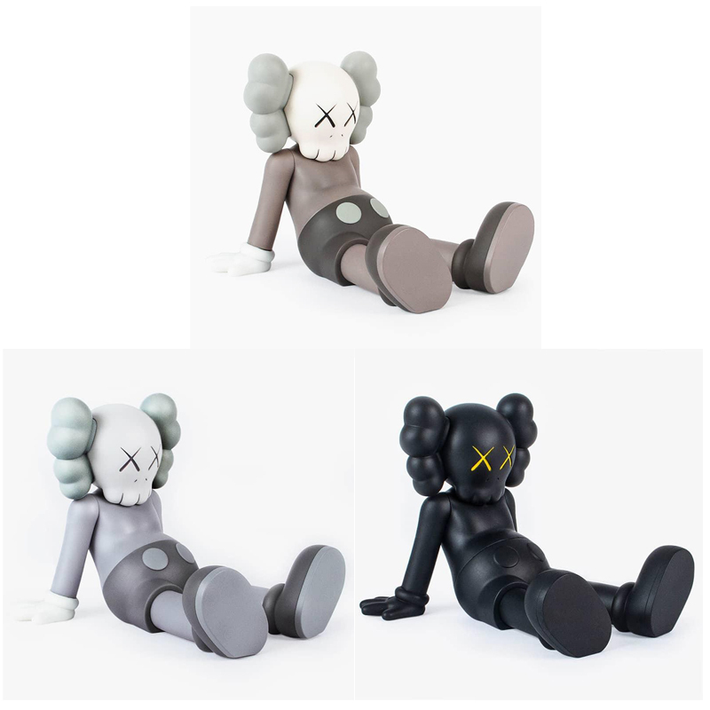 KAWS HOLIDAY TAIPEI VINYL FIGURE BROWN / BLACK / GREY SET OF 3
