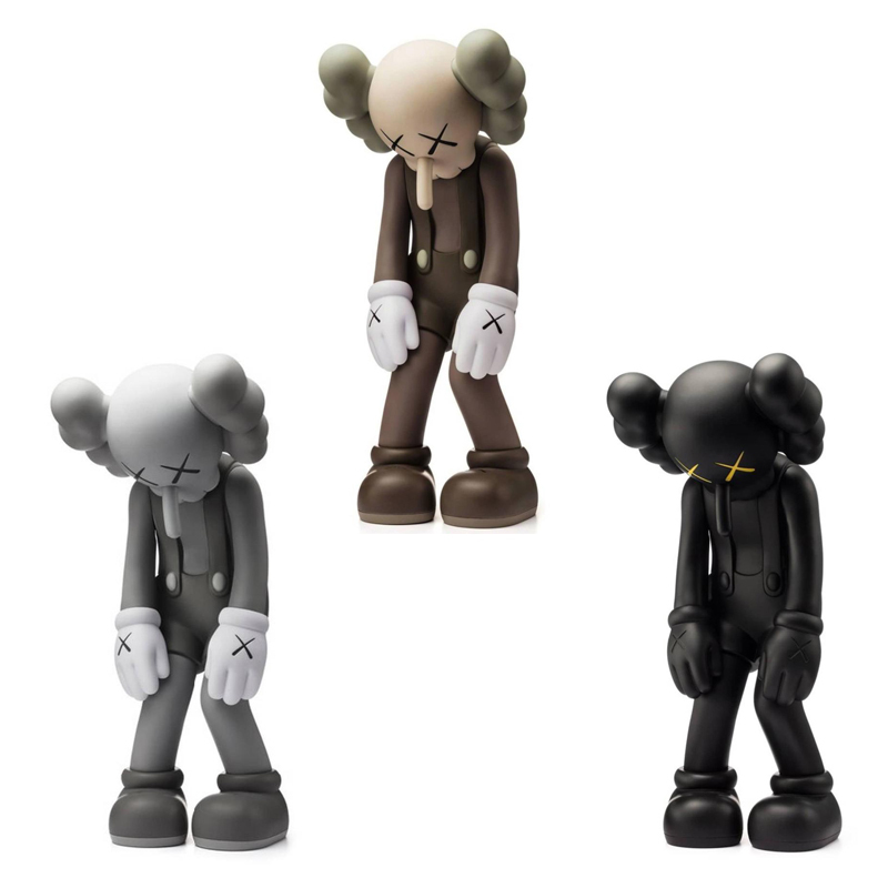 KAWS SMALL LIE VINYL FIGURE BROWN / BLACK / GREY SET OF 3