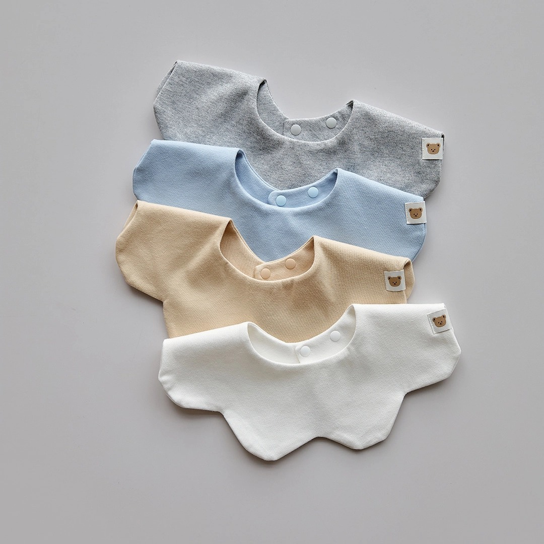 (超福利款!)DTD趣味人物系列-11色三重雙面花瓣圍嘴