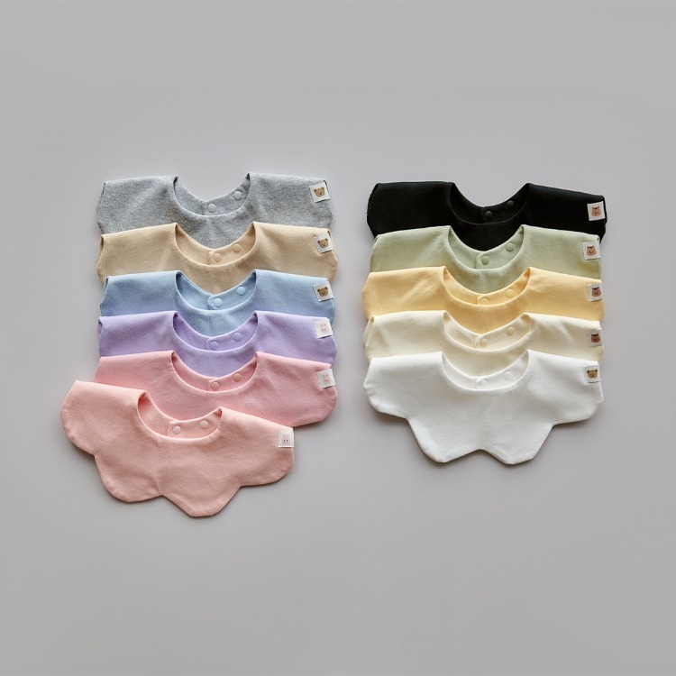 (超福利款!)DTD趣味人物系列-11色三重雙面花瓣圍嘴