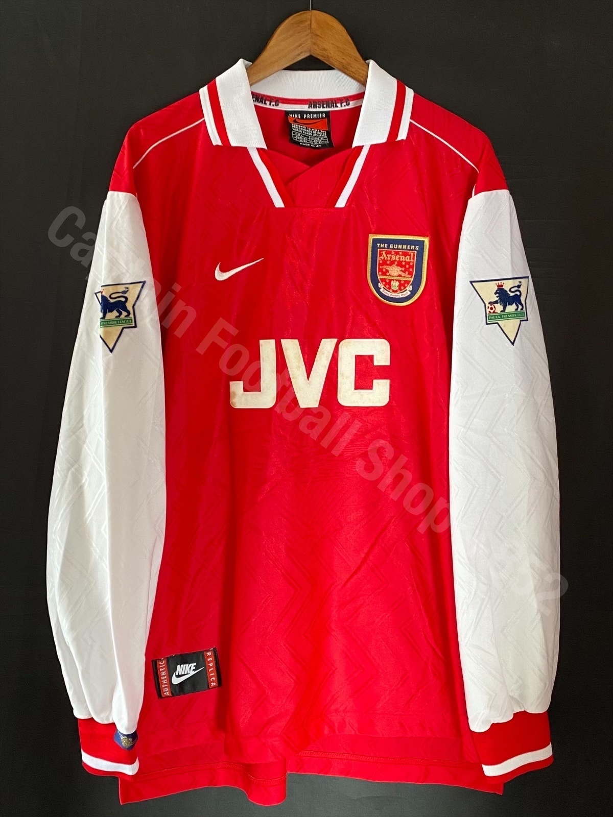 阿仙奴 1997-1998 Nike 主場長袖球衣 #11 OVERMARS