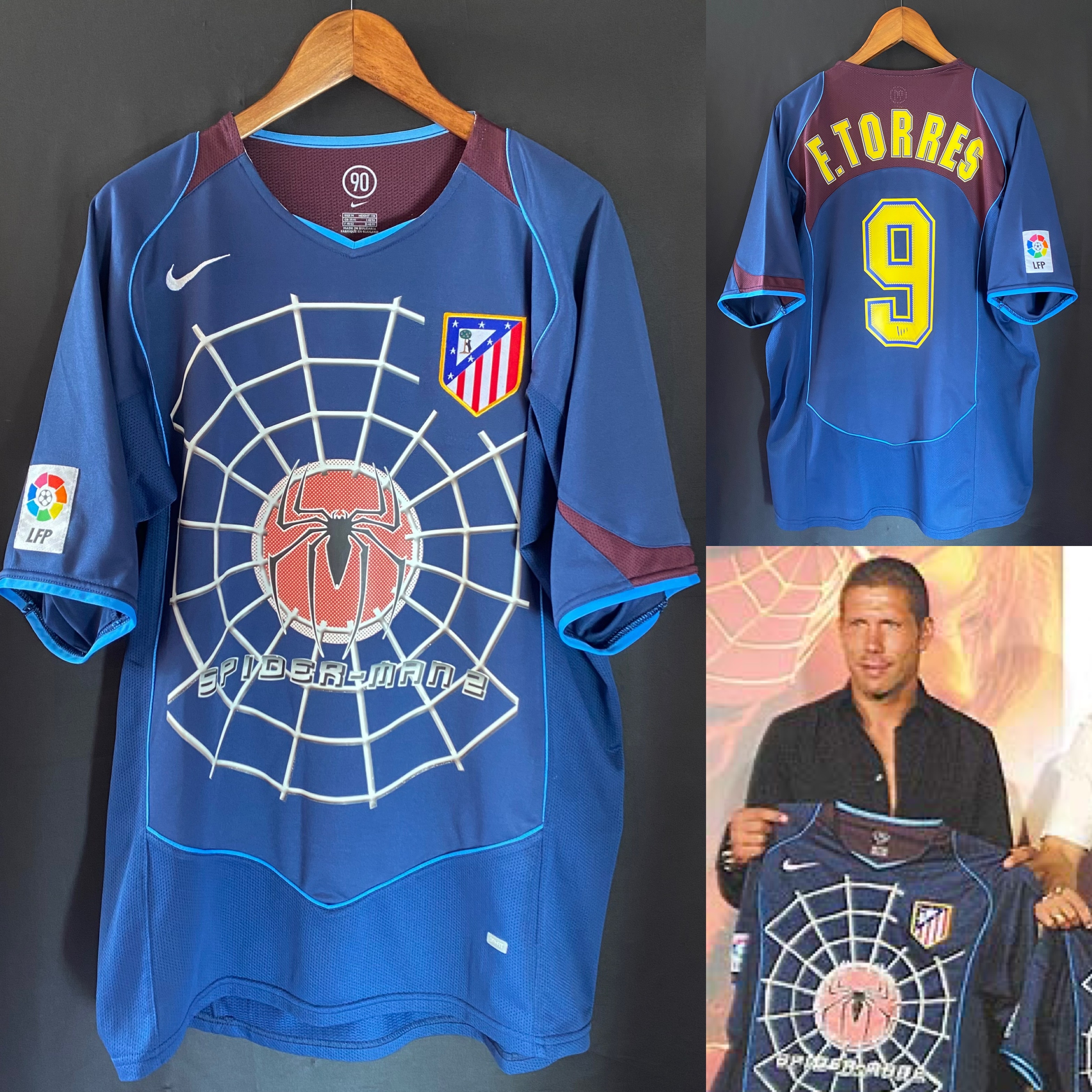 04-05アトレティコ　アウェイ スパイダーマンユニフォーム 04-05アトレティコ アウェイ スパイダーマンユニフォーム - メルカリ