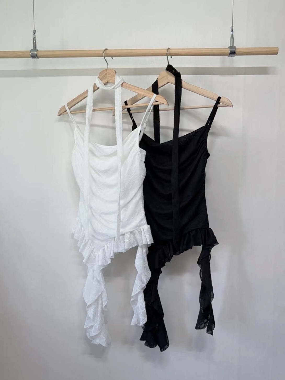 【現貨】U27 Ballet 蕾絲疊搭洋裝 (黑)