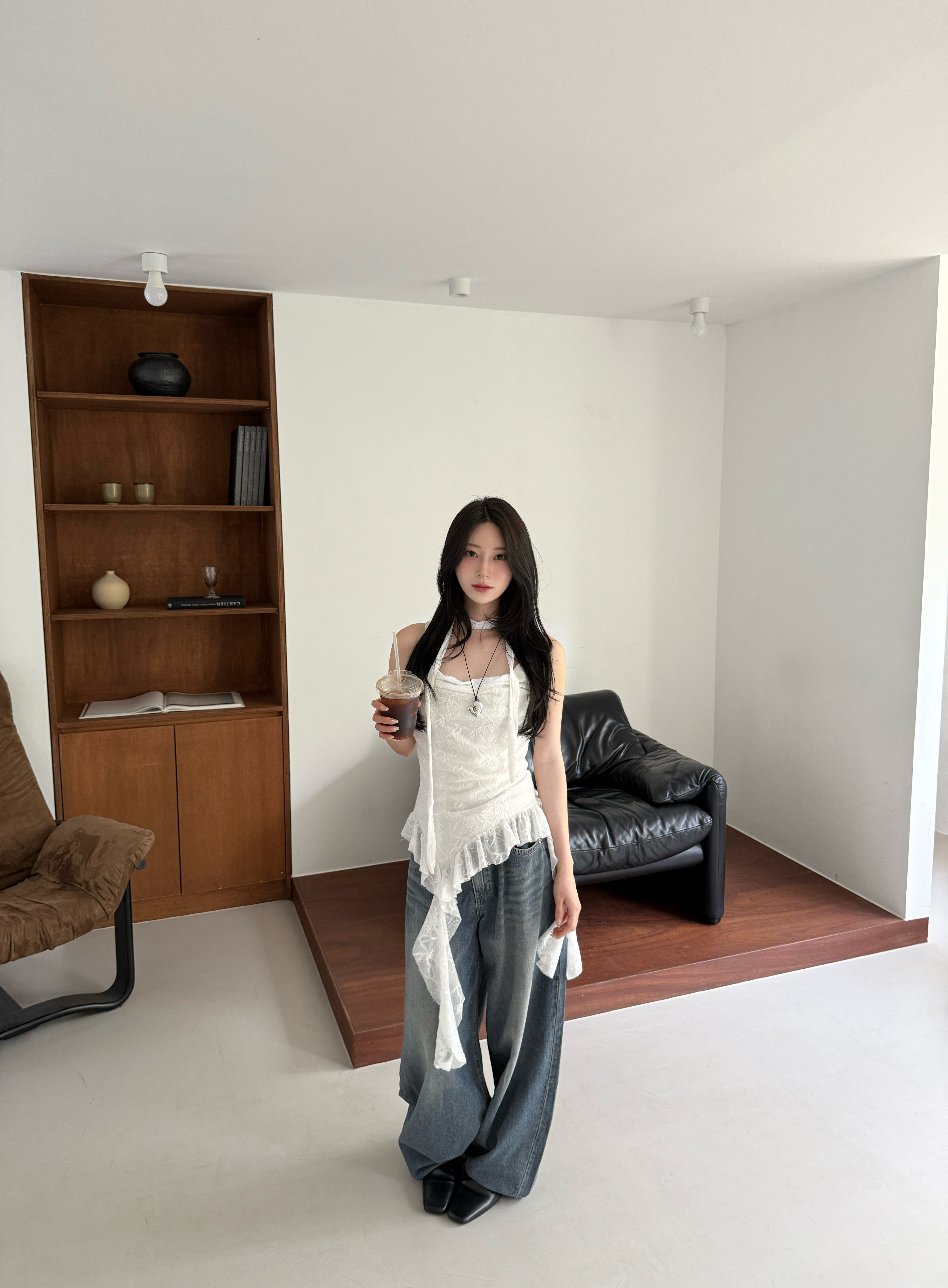 【現貨】U27 Ballet 蕾絲疊搭洋裝 (黑)