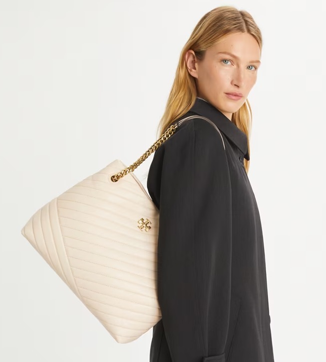 【預購】Tory Burch KIRA CHEVRON G0618114 TOTE 包包（米白色）