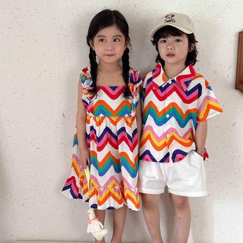 兄弟姐妹一起穿_度假塗鴉感套裝/洋裝