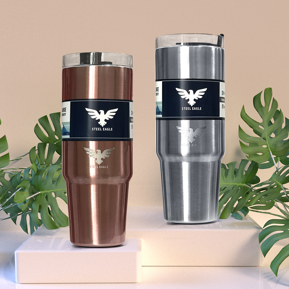 STEEL EAGLE 不鏽鋼冰霸酷飲杯900ml (附吸管)