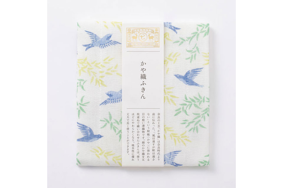 中川政七商店 - 夏蚊帳織方巾 / 群木與白腹琉璃