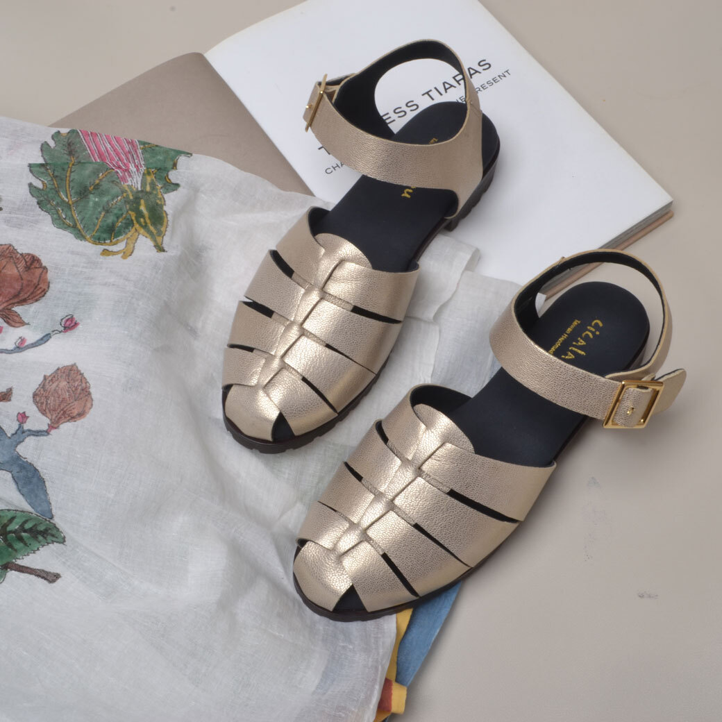 7918 Fisherman 漁夫二代 手工涼鞋 香檳金