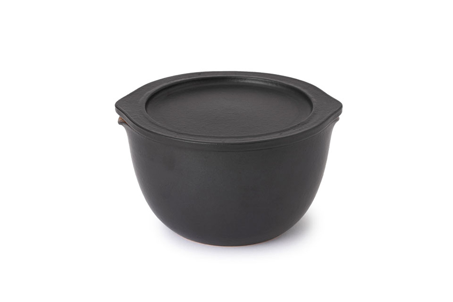 中川政七商店 - 信樂燒微波蒸碗  / 鐵黑 / 大