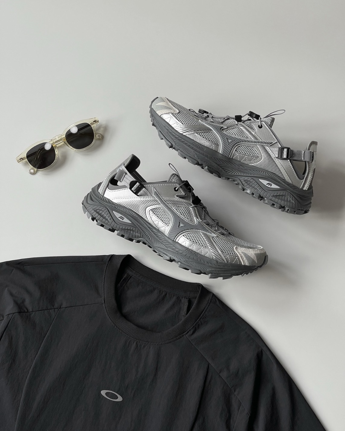 〈首批接單🔥〉MIZUNO RACER TRAIL SE 隕石灰 戶外 溯溪鞋 涼鞋