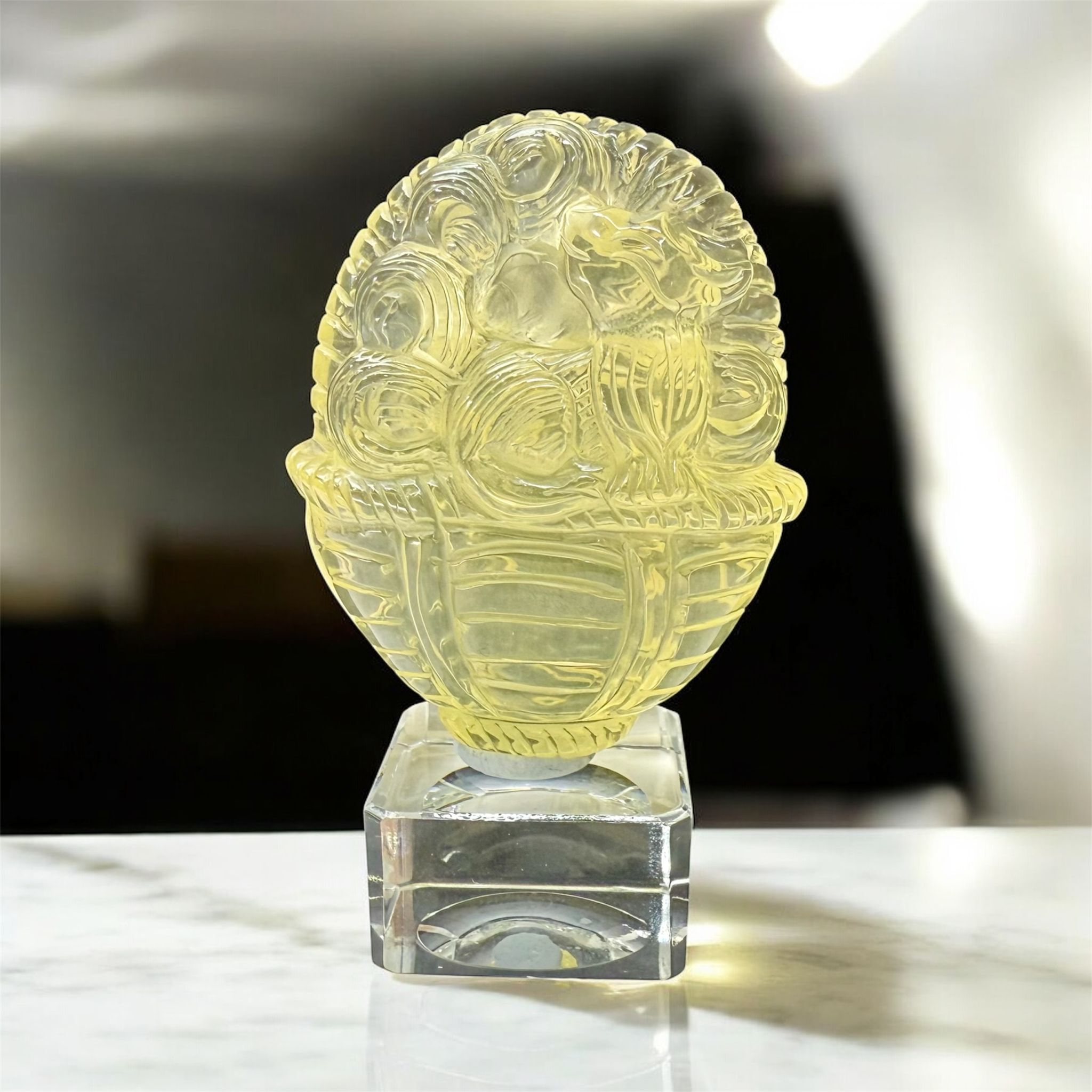 黄水晶九尾狐花籃Pocket Stone/吊墜