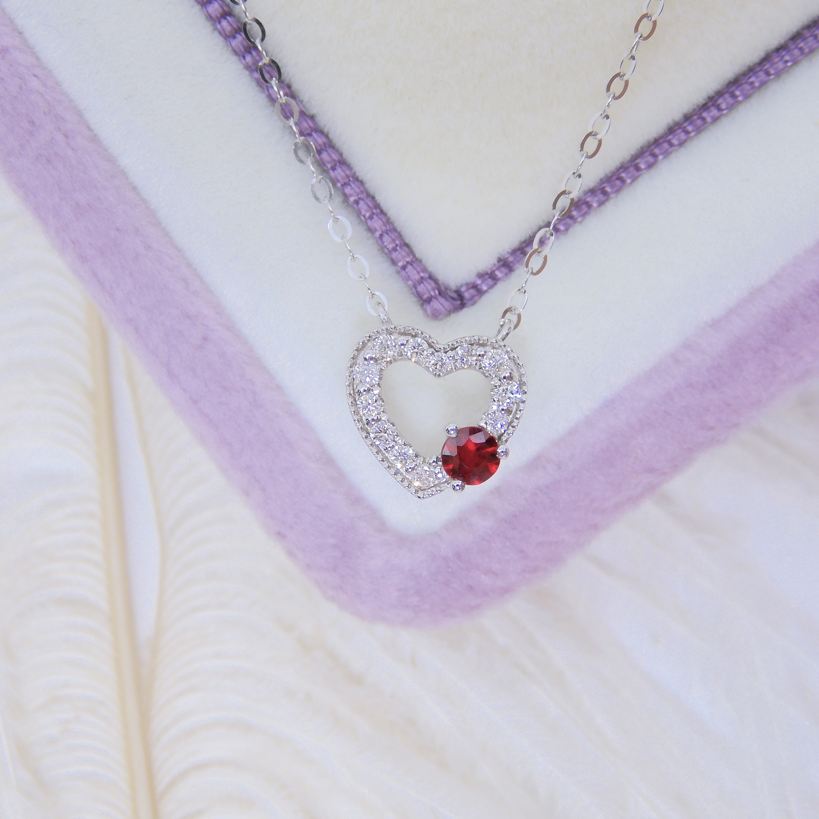 18K金 0.12ct 紅寶石項鏈