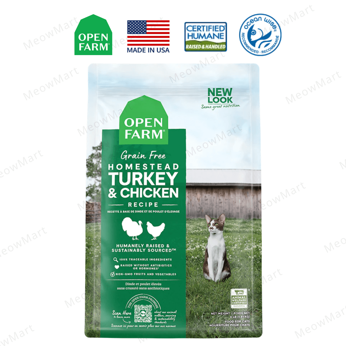 【免費試食】OPEN FARM 無穀物貓糧 (火雞+走地雞)