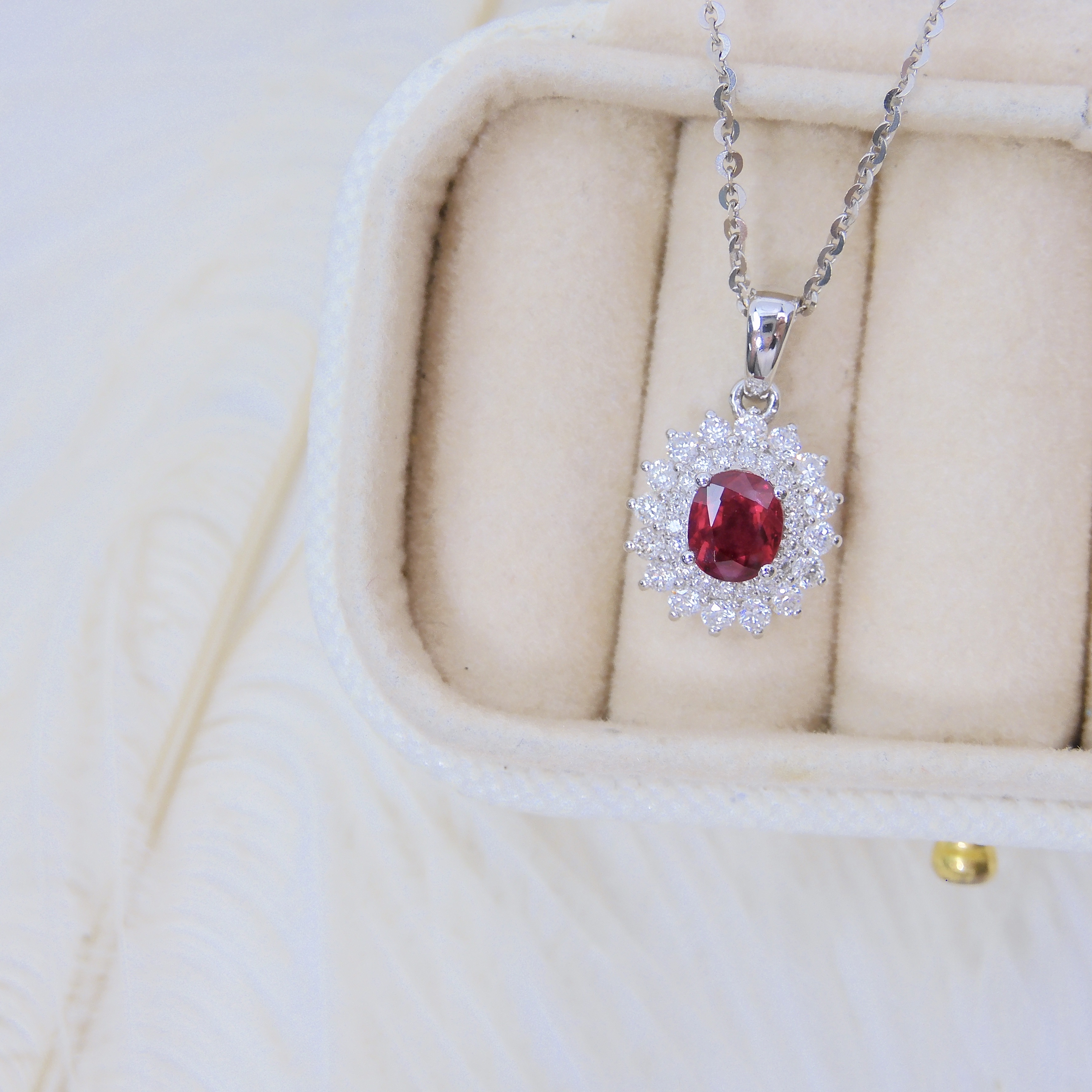 18K金 0.58ct 紅寶石吊墜 (配國際證書)