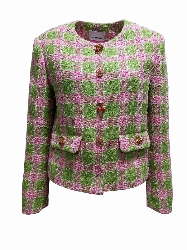 BC15153D1 青蘋果格紋小香外套