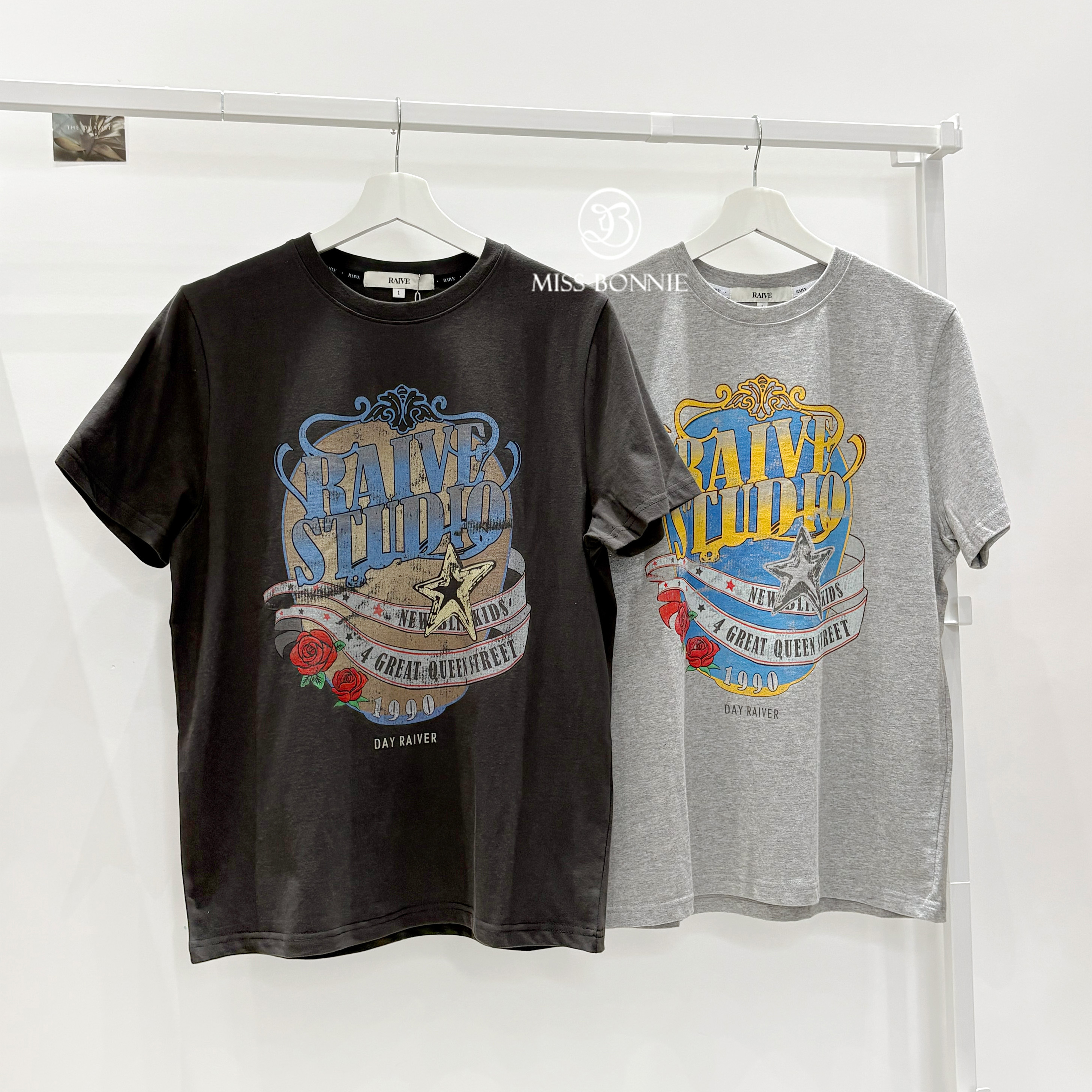 RAIVE皇冠星星圖騰短袖T(共2色)