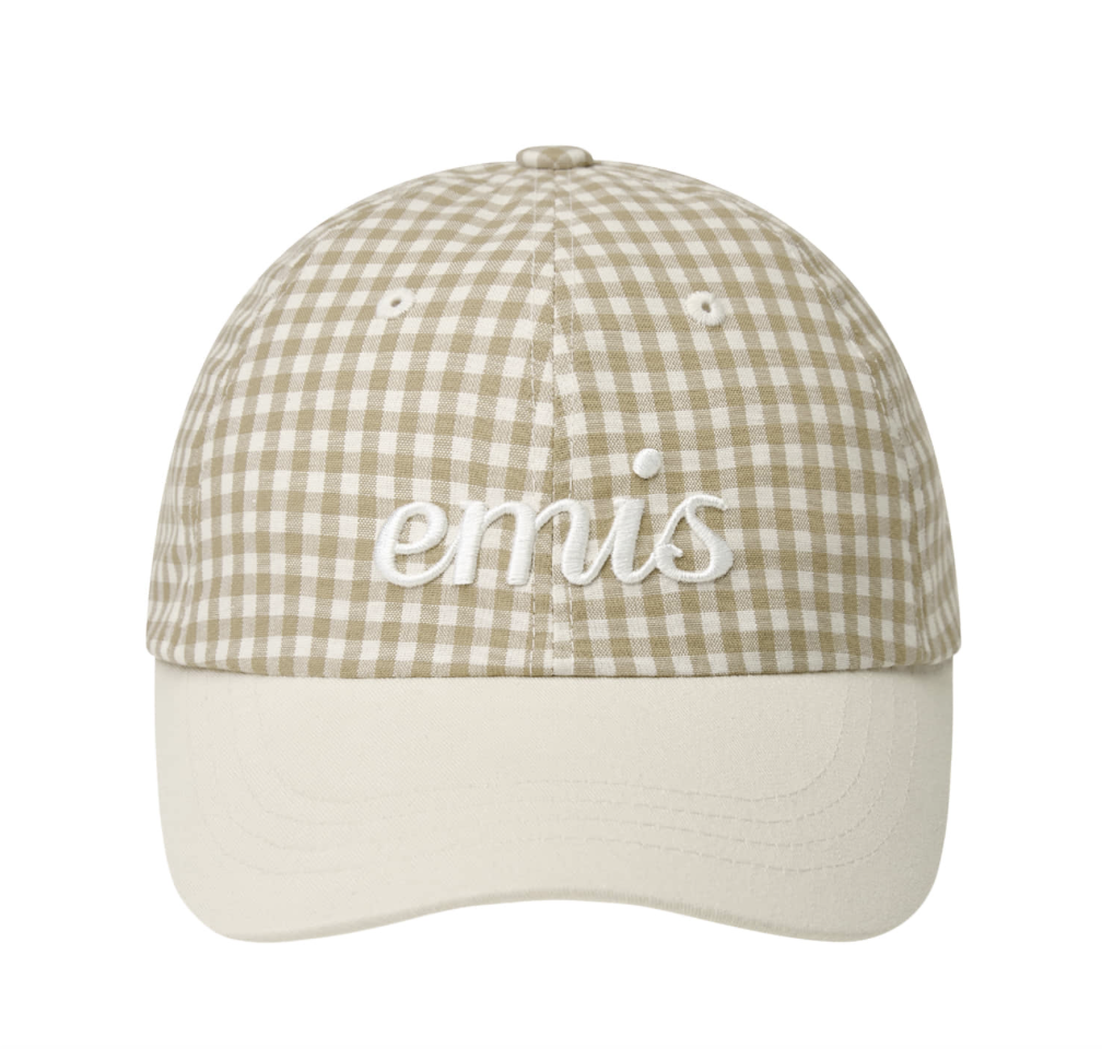 EMIS GINGHAM CHECK BALL CAP-RED