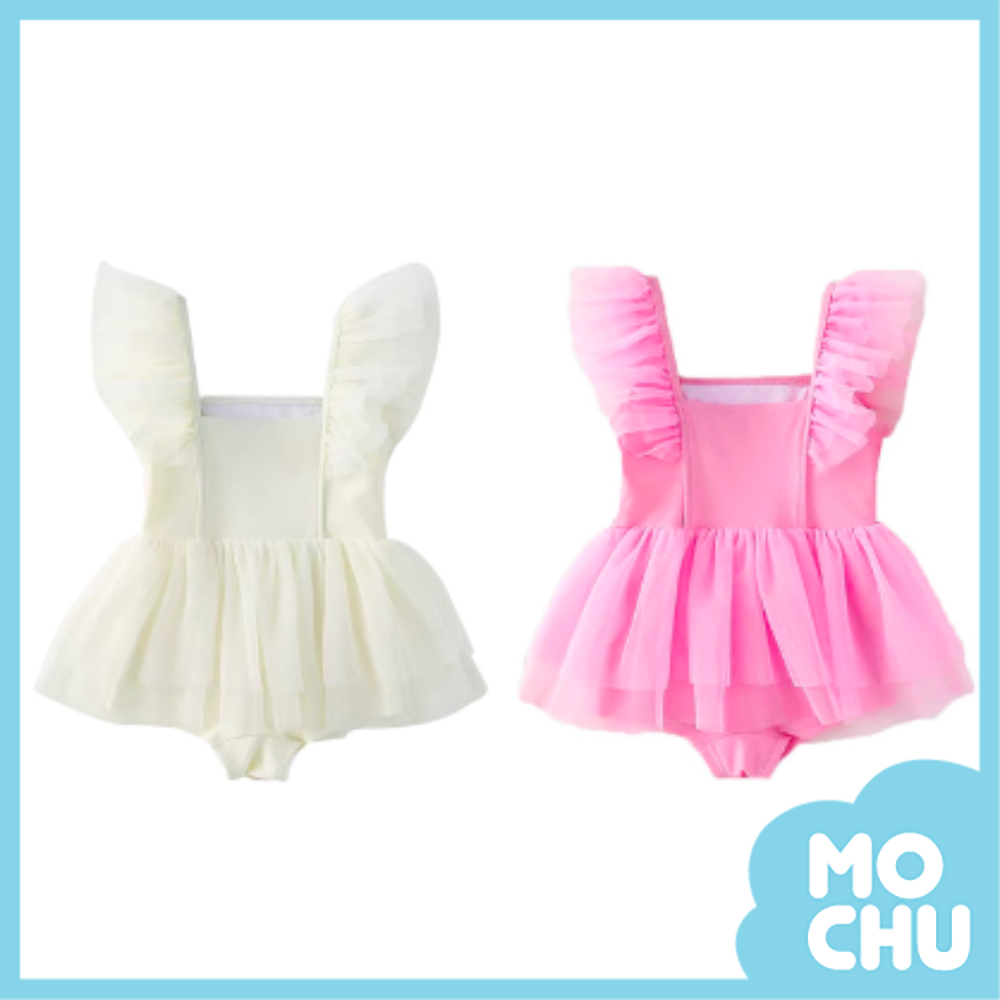 芭蕾風網紗連身泳裝(二色)