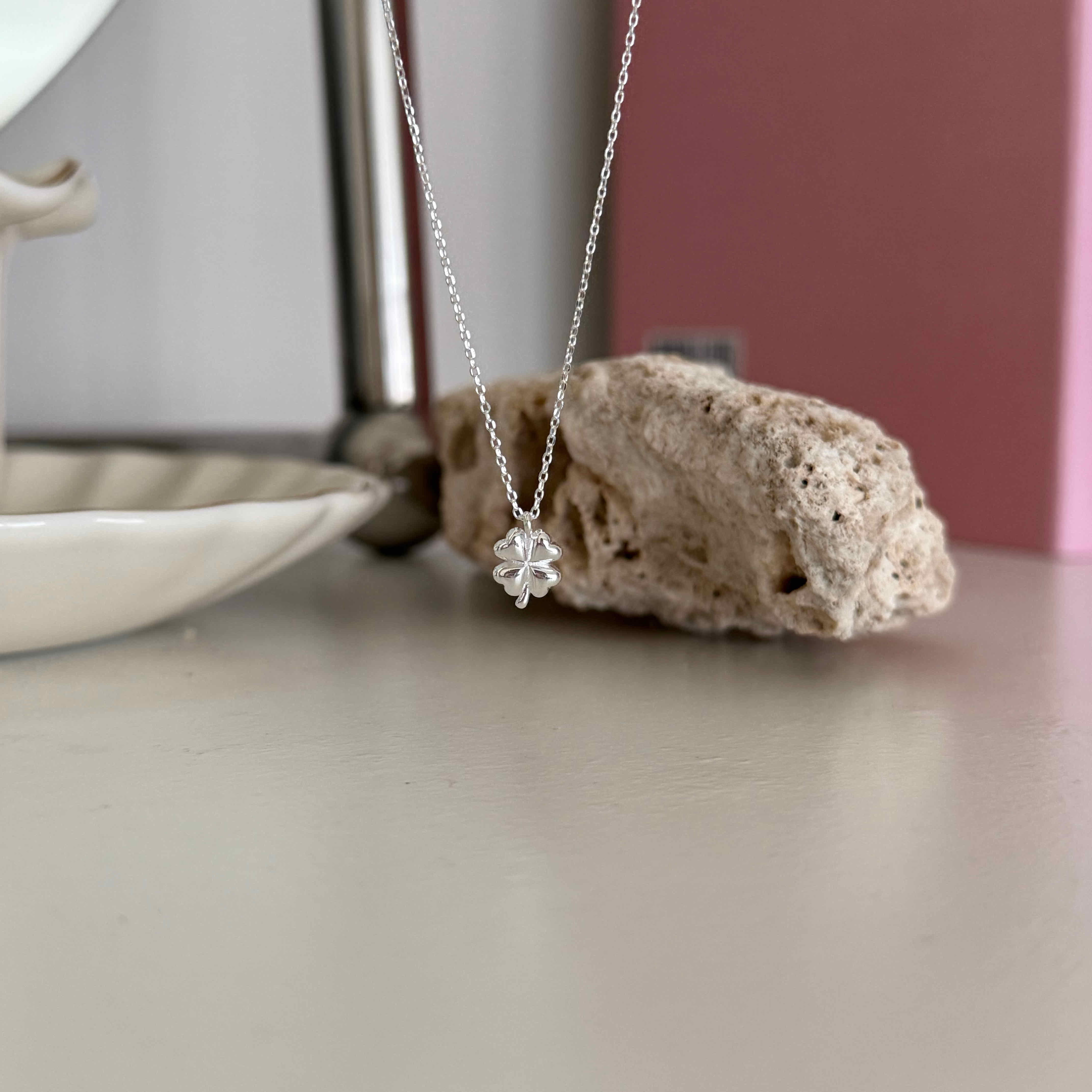 🇰🇷925 silver 胖胖幸運草項鍊