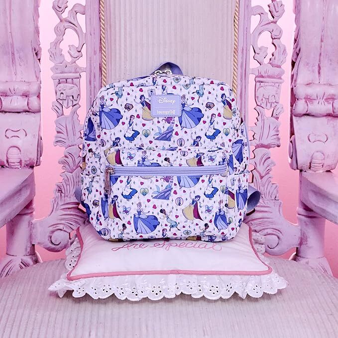 LOUNGEFLY - 迪士尼公主 漫畫風尼龍迷你後背包 WDBK3604