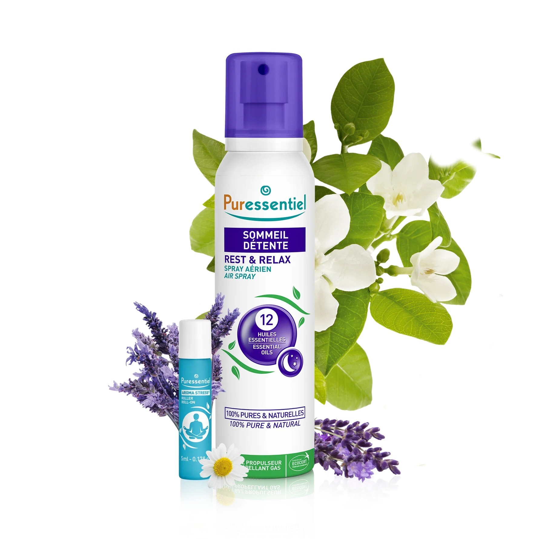 【日常舒壓】晚安無憂套組(晚安無憂噴霧 75ml+精油滾珠5ml)