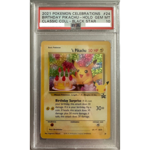 PSA10 _'s Pikachu (Birthday Pikachu) (Sword & Shield "Celebrations")
