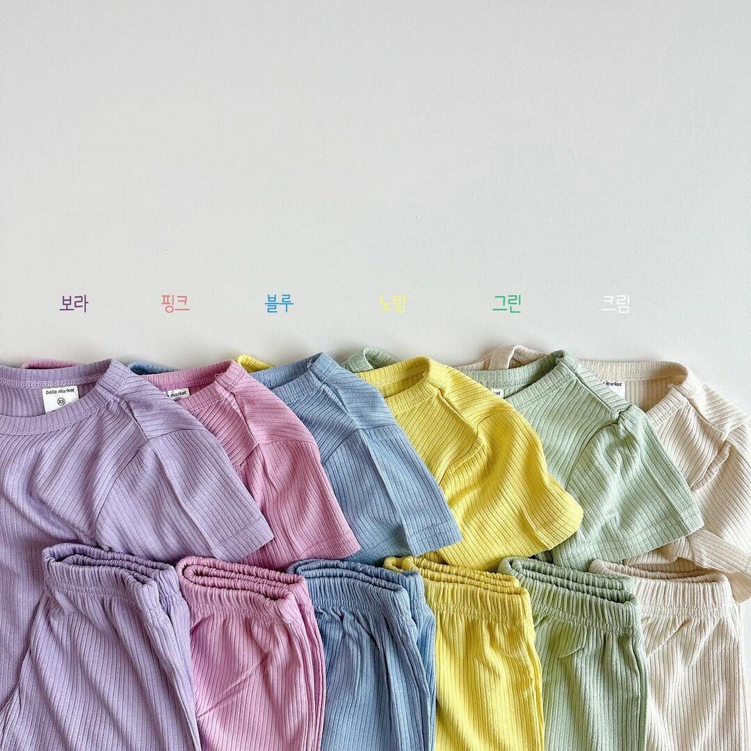 韓版 糖果純色套裝