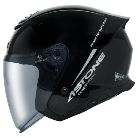 ASTONE DJ15 彩繪 XA1 黑銀 3/4罩 安全帽
