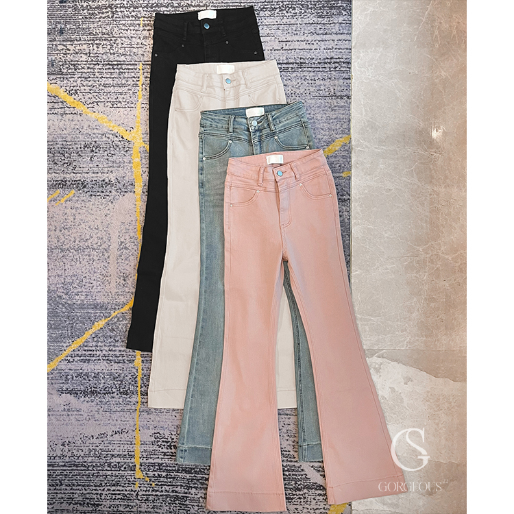 L24 現貨「激瘦喇叭彈力牛仔褲」