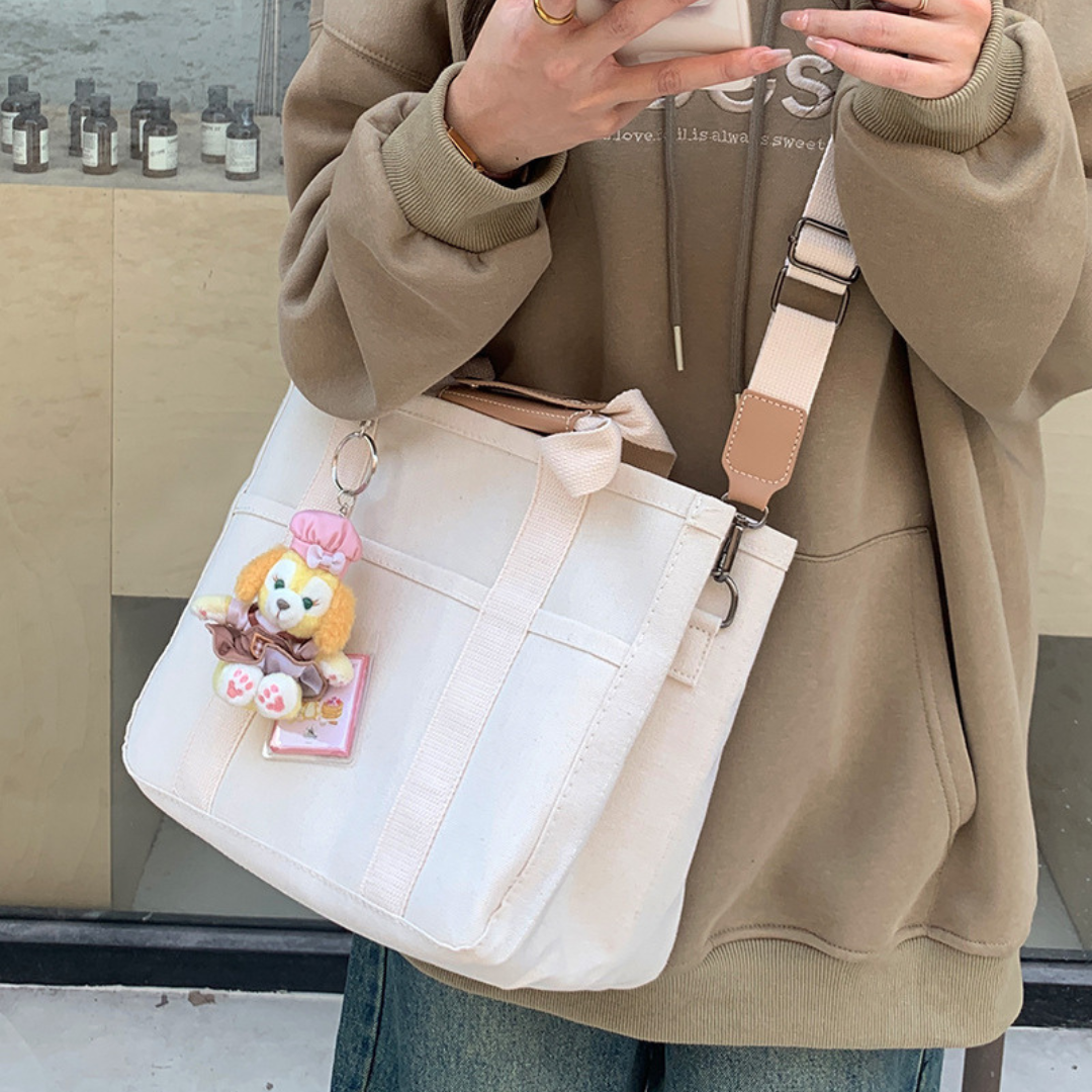 韓版無印風皮革媽咪包